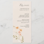 Wildflower Boho Bruiloft Menu (Voorkant)