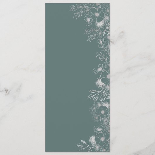 Wildflower Boho Bruiloft Menu (Achterkant)