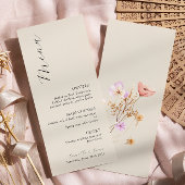 Wildflower Boho Bruiloft Menu