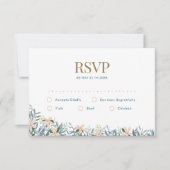 Wildflower Boho Bruiloft met Initiële Monogram RSVP Kaartje (Voorkant)