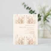 Wildflower boho budget verjaardagsuitnodiging (Staand voorkant)