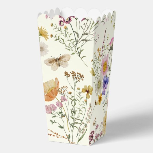 Wildflower Boho Butterfly Popcorn Bedankdoosjes (Achterkant)