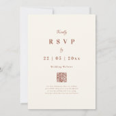 Wildflower Boho Chic Arch Terracotta Fall Wedding Kaart (Achterkant)