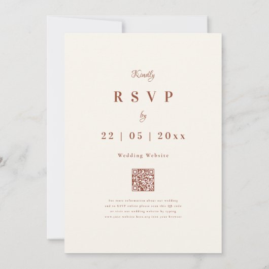 Wildflower Boho Chic Arch Terracotta Fall Wedding Kaart (Achterkant)