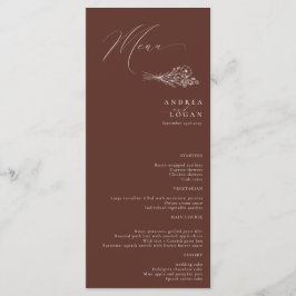 Wildflower Boho Chic Bruiloft Menu