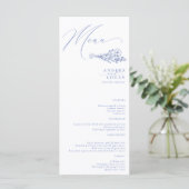 Wildflower Boho Chic Bruiloft Menu (Staand voorkant)