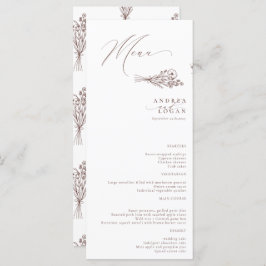 Wildflower Boho Chic Bruiloft Menu