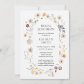 Wildflower Boho Chic Modern Floral Bridal Luncheon Kaart (Voorkant)