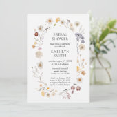 Wildflower Boho Chic Modern Floral Vrijgezellenfee Kaart (Staand voorkant)