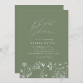 Wildflower Boho Chic Vrijgezellenfeest Kaart (Voorkant / Achterkant)