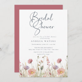 Wildflower Boho Chic Vrijgezellenfeest Kaart