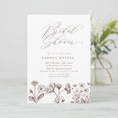 Wildflower Boho Chic Vrijgezellenfeest Kaart (Staand voorkant)