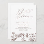 Wildflower Boho Chic Vrijgezellenfeest Kaart (Voorkant / Achterkant)