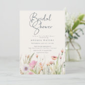 Wildflower Boho Chic Vrijgezellenfeest Kaart (Staand voorkant)