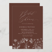 Wildflower Boho Chic Vrijgezellenfeest Kaart (Voorkant / Achterkant)