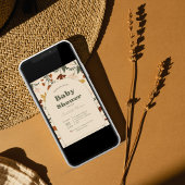 Wildflower Boho chique baby douche uitnodigingen