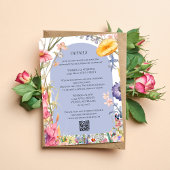 Wildflower boho chique bloemenkrans bruiloft detai kaart