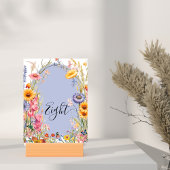 Wildflower boho chique bloemenkrans bruiloft kaart