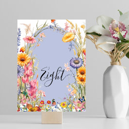 Wildflower boho chique bloemenkrans bruiloft kaart