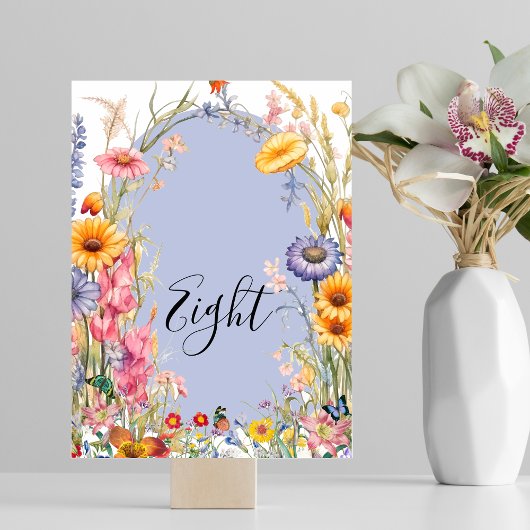 Wildflower boho chique bloemenkrans bruiloft kaart