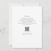 Wildflower boho chique bloemenkrans bruiloft uitno kaart (Achterkant)