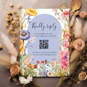 Wildflower boho chique bloemenkrans rsvp kaartje