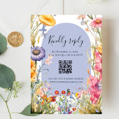 Wildflower boho chique bloemenkrans rsvp kaartje