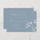 Wildflower Boho Chique Bruiloft RSVP Informatiekaartje (Voorkant / Achterkant)