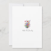 Wildflower boho chique krans opslaan van de datum  kaart (Achterkant)