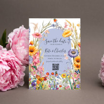 Wildflower boho chique krans opslaan van de datum