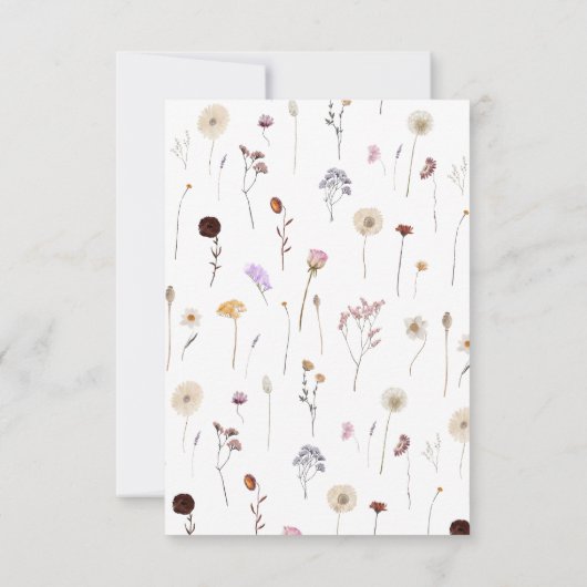 Wildflower Boho chique moderne grillige bloemen Save The Date (Achterkant)