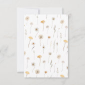 Wildflower Boho chique moderne grillige bloemen Save The Date (Achterkant)