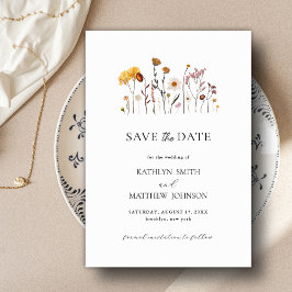 Wildflower Boho chique moderne grillige bloemen Save The Date