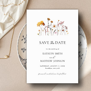 Wildflower Boho chique moderne grillige bloemen Save The Date