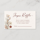 Wildflower Boho Diaper Baby shower Raffle Informatiekaartje (Voorkant)