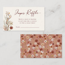 Wildflower Boho Diaper Baby shower Raffle