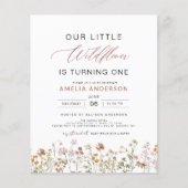 Wildflower Boho Eerste 1e Verjaardag Tuin (Voorkant)