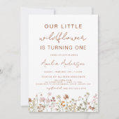 Wildflower Boho Eerste 1e Verjaardag Tuin Kaart (Voorkant)
