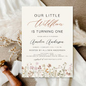 Wildflower Boho Eerste 1e Verjaardag Tuin Kaart