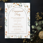 Wildflower Boho Engagement party Kaart
