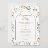 Wildflower Boho Engagement party Kaart (Voorkant)