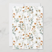Wildflower Boho Engagement party Kaart (Achterkant)
