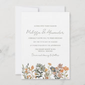 Wildflower Boho Fall bruiloft uitnodiging (Voorkant)