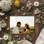 Wildflower Boho Fall Trouwfoto Bewaar de datum Save The Date