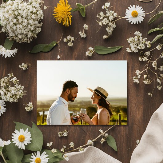 Wildflower Boho Fall Trouwfoto Bewaar de datum Save The Date