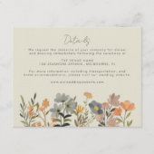 Wildflower Boho Fall Wedding Details Informatiekaartje (Voorkant)