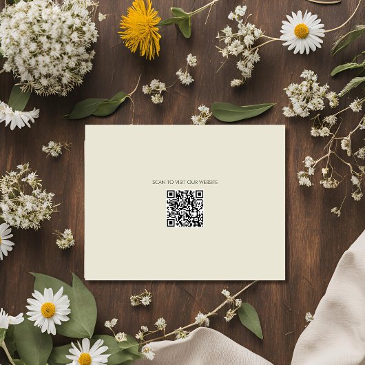 Wildflower Boho Fall Wedding Details Informatiekaartje