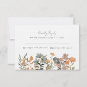 Wildflower Boho Fall Wedding RSVP (Voorkant)