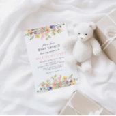 Wildflower Boho Field Geslachtsneutraal Baby showe Kaart