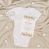 Wildflower Boho Field Geslachtsneutraal Baby showe Kaart